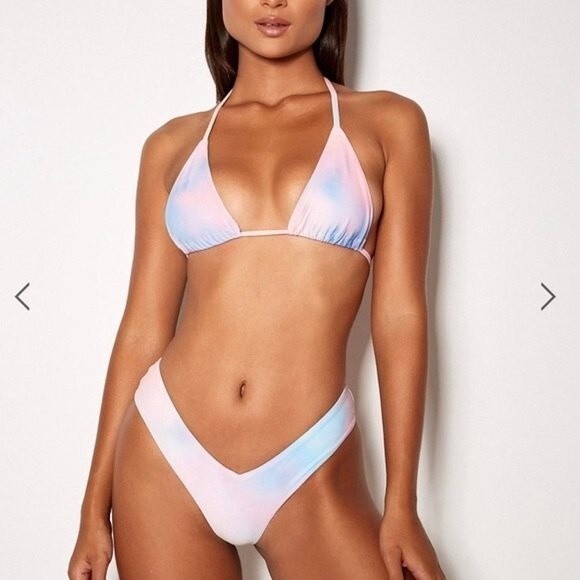 Gooseberry Intimates NEW Swim Suit Bikini Cotton Candy | Small Top Medium Bottom - Picture 1 of 4